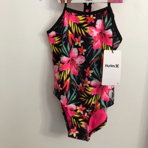 NWT, Hurley, Girls one piece swimsuit - Picture 2 of 7